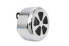 V-Twin #77129B4 - Spoke Style Round Horn Cover Chrome