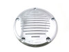 V-Twin #77688 - Chrome Grooved 5-Hole Derby Cover
