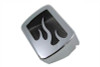 V-Twin #63098B3 - Chrome Coil Cover with Flame Accent