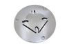 V-Twin #301010 - Iron Cross Raised Primary Derby Cover Chrome Billet
