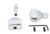 V-Twin - Chrome Rear Axle Adjuster Cap Set Pyramid Style