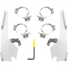 Memphis Shades #MEK2054 - Fats/Slim Windshield Trigger Lock Complete Mount Kit - Polished - XL