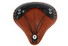 V-Twin #65081 - Replica Brown Leather Solo Seat