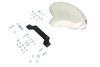 V-Twin - White Leather Solo Seat Kit
