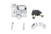V-Twin #78199 - Chrome Helmet Lock with Pipe Key