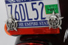 V-Twin #13-1226 - Skull on Star License Plate Topper Set