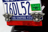 V-Twin #13-1227 - Skull on Panhead Engine License Plate Topper Set