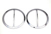 American Dresser #77542 - Chrome Cross Bar Front Speaker Grill Set