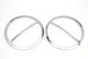 American Dresser #77542 - Chrome Cross Bar Front Speaker Grill Set