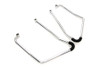 V-Twin #77230C - Chrome Adjustable Saddlebag Support Kit