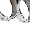 Hogworks 4.5" Auxiliary Light / Passing Lamp Visor Trim Rings for Harley-davidson® | Chrome