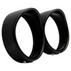 Hogworks 4.5" Auxiliary Light / Passing Lamp Visor Trim Rings for Harley-davidson® | Matte Black