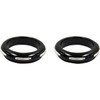 LA Choppers #LA-7503-49B2 - Fork Boot Cover - 49 mm - Machined - Black/Silver
