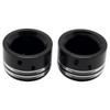 Hogworks Contrast Cut Black Front Axle Nut Covers for Harley-davidson® Motorcycles