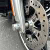 Hogworks Contrast Cut Chrome Front Axle Nut Covers for Harley-davidson® Motorcycles