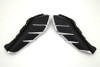V-Twin #78126 - Black Windshield Deflector Set with Chrome Trim