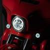 Hogworks 7" Led Chrome Halomaker® Headlight (daymaker Replacement) for Harley® Touring & Softail