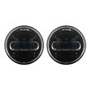 Hogworks 7" Led Blackout Headlight (daymaker Replacement) with Auxiliary Passing Lamps for Harley® Touring & Softail