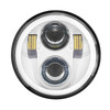 Hogworks 5 3/4" Led Chrome Halomaker® Headlight for Harley® Sportster, Dyna , Softail & Indian Motorcycles®