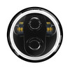 Hogworks 5 3/4" Led Black Halomaker® Headlight for Harley® Sportster, Dyna, Softail & Indian Motorcycles®