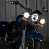 Hogworks Blackout 4.5" Led Halomaker® Auxiliary Passing Lamps for Harley® & Indian®