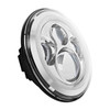 Hogworks 7" Led Chrome Halomaker® Headlight w/ Auxiliary Passing Lamps for Indian® Motorcycles