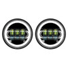 Hogworks 7" Led Black Halomaker® Headlight w/ Auxiliary Passing Lamps for Indian® Motorcycles