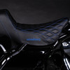 Hogworks Rise Up Seat for Harley® Touring '08-'25 (diamond / Blue Stitch)