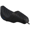 Hogworks Rise Up Seat for Harley® Touring '08-'25 (diamond / Blue Stitch)