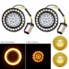 Hogworks Hogworkz® Halomaker Amberz Led Front Turn Signals for Harley-davidson® | 1157 Base, Bullet Lens