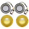 Hogworks Hogworkz® Halomaker Amberz Led Front Turn Signals for Harley-davidson® | 1157 Base, Bullet Lens
