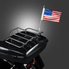 Hogworks Usa Flag / Pole with Luggage Rack Mount for Harley-davidson® | Chrome