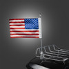 Hogworks Usa Flag / Pole with Luggage Rack Mount for Harley-davidson® | Chrome