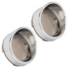 Hogworks Visor Turn Signal Trim Rings for Harley-davidson® Models | 1157 Bullet Style Lens ( Chrome / Smoked )