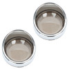Hogworks Visor Turn Signal Trim Rings for Harley-davidson® Models | 1157 Bullet Style Lens ( Chrome / Smoked )