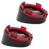 Hogworks Visor Turn Signal Trim Rings for Harley-davidson® Models | 1157 Bullet Style Lens ( Black / Red )