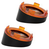 Hogworks Visor Turn Signal Trim Rings for Harley-davidson® Models | 1157 Bullet Style Lens ( Black / Amber )