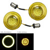 Hogworks Hogworkz® Goldtooth Led Front Turn Signals for Harley-davidson® | 1157 Base, Bullet Lens