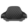 Hogworks Hogworkz® Diamond Stitched Chopped Tour Pack Backrest Pad | Silver Stitching