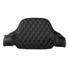 Hogworks Hogworkz® Diamond Stitched Chopped Tour Pack Backrest Pad | Silver Stitching