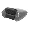 Hogworks Hogworkz® Diamond Stitched Slim Tour Pack Backrest Pad | Silver Stitching