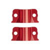 Hogworks Billet Brake & Clutch Perch Clamps for Harley® Softail / Dyna / Sportster | Red