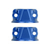 Hogworks Billet Brake & Clutch Perch Clamps for Harley® Softail / Dyna / Sportster | Blue