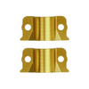Hogworks Billet Brake & Clutch Perch Clamps for Harley® Softail / Dyna / Sportster | Gold