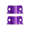 Hogworks Billet Brake & Clutch Perch Clamps for Harley® Softail / Dyna / Sportster | Purple