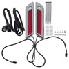 Hogworks Saddlebag Led Latch Coverz for Harley® Touring '14-'25 - Red Lens
