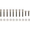 Drag Specialties - Bolt Kit - Transmission Side Cover - Knurled/Socket-Head - Black/Chrome - M8