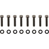 Drag Specialties - Bolt Kit - Transmission Bearing Housing - Knurled/Socket-Head - Black/Chrome - M8