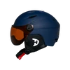 Daytona Carver Ski Helmet - Adjustable Ski Helmet for Men, Women & Youth - Dull Blue with Anti-Fog Visor