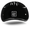 Daytona Helmets DOT Approved Daytona Motorcycle Half Face Helmet - Skull Cap Graphics for Men & Women, Scooters, ATVs, UTVs & Choppers - W/ Ignite Grey